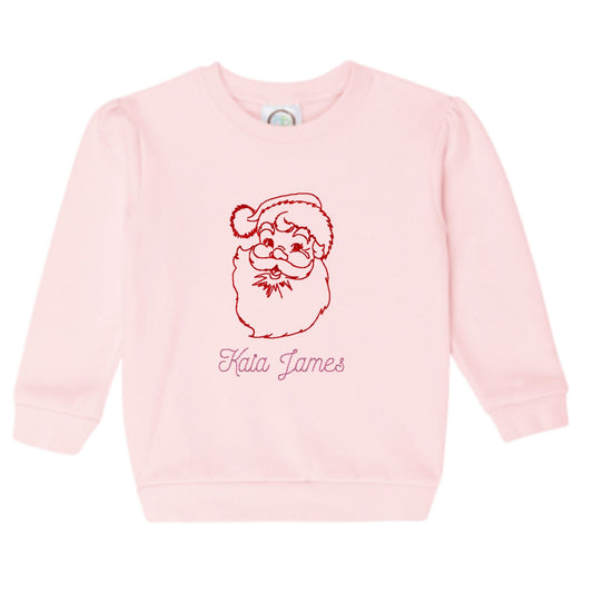 Vintage Santa Puff-Sleeve Sweatshirt