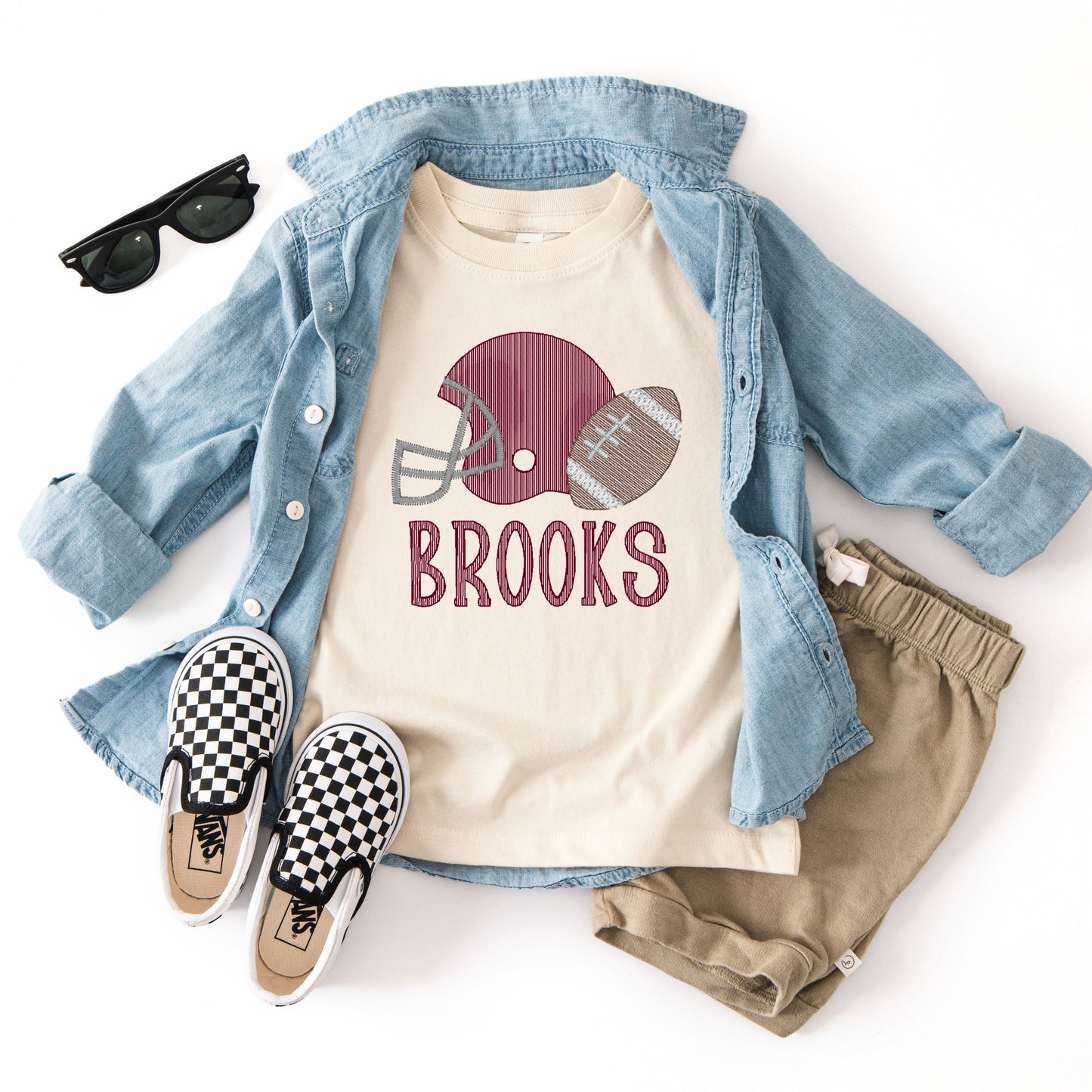 Helmet and Football Toddler T-Shirt