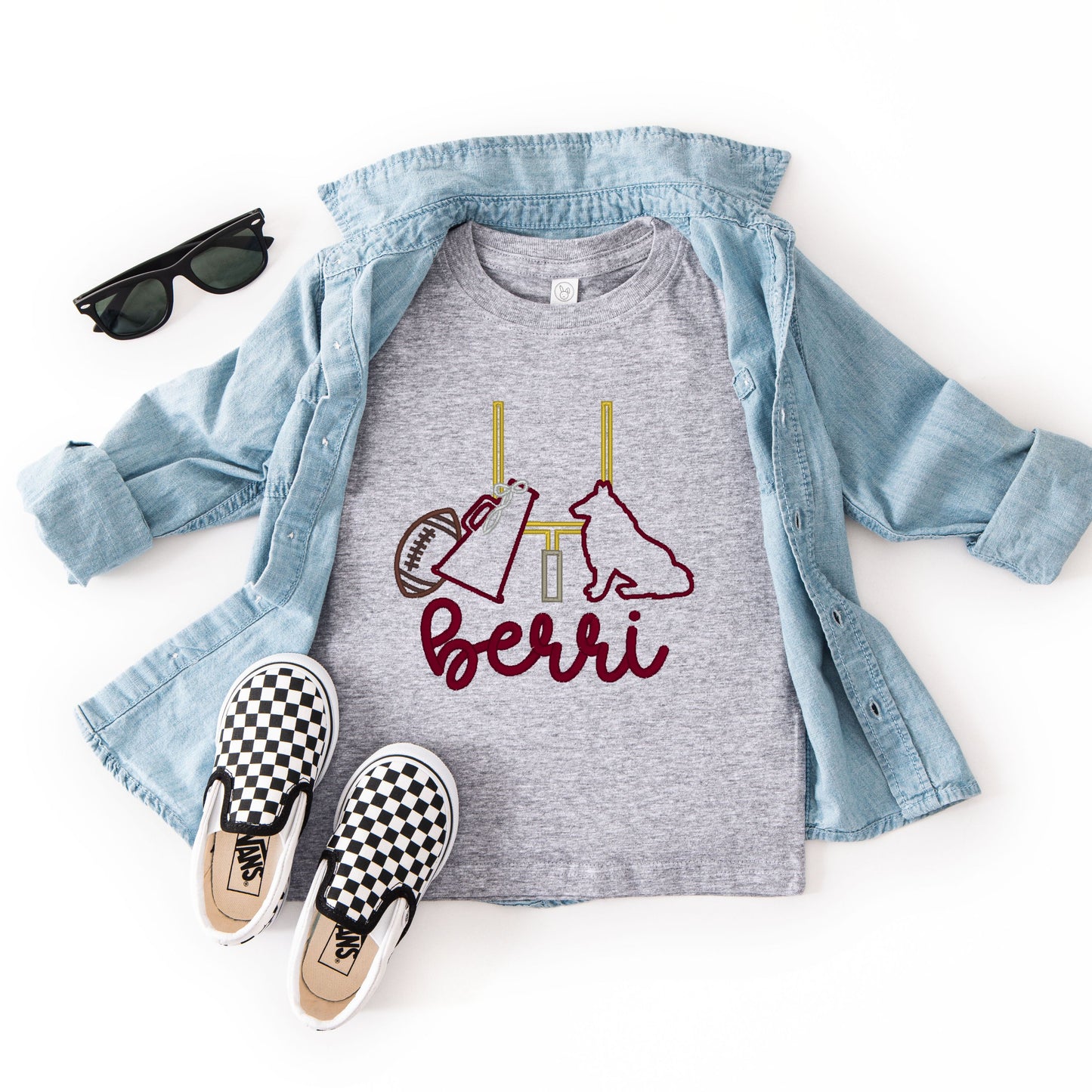 Maroon with a Bow Toddler T-Shirt