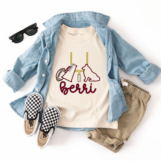 Maroon with a Bow Toddler T-Shirt