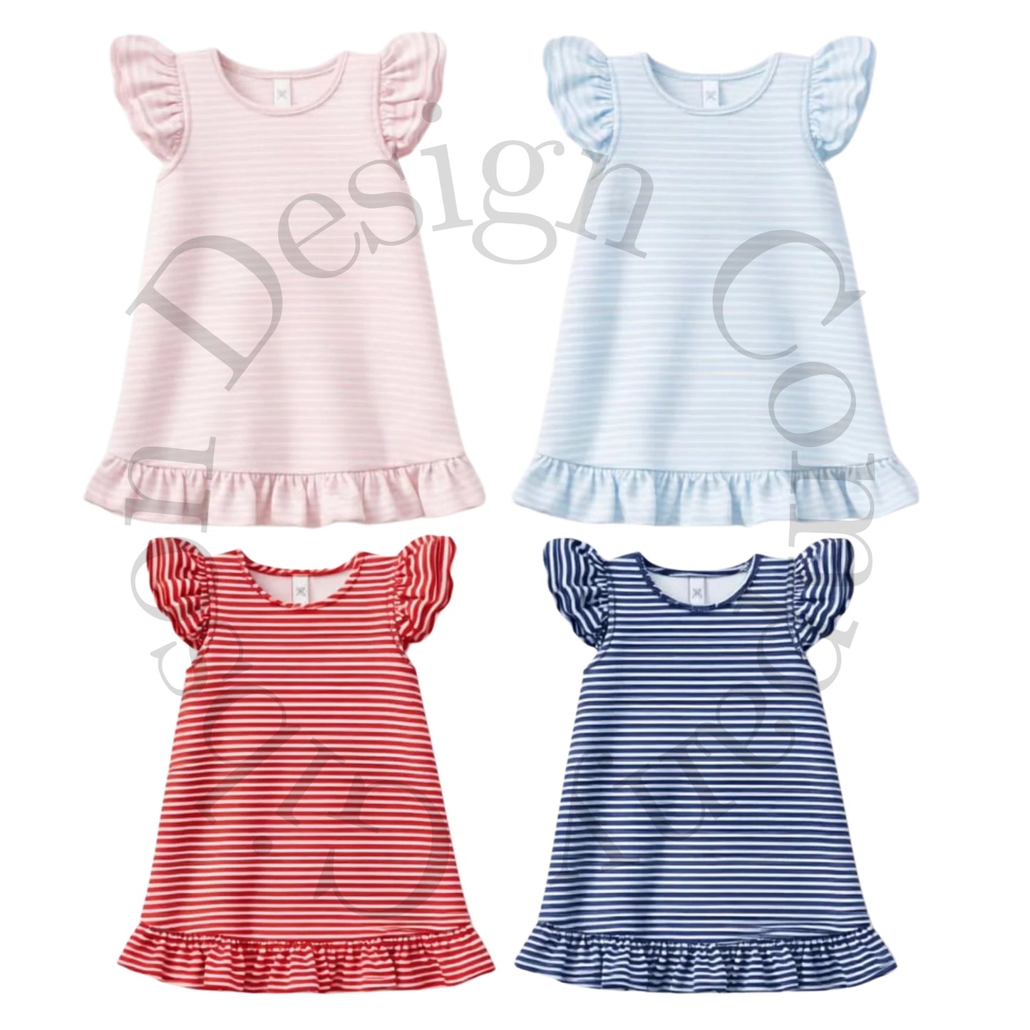 PO: Striped Flutter Sleeve Dress - Closes March 20 Noon