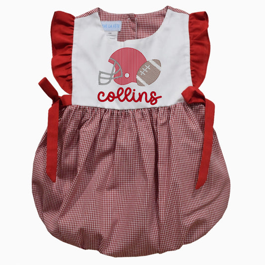 Helmet and Football Bubble Romper