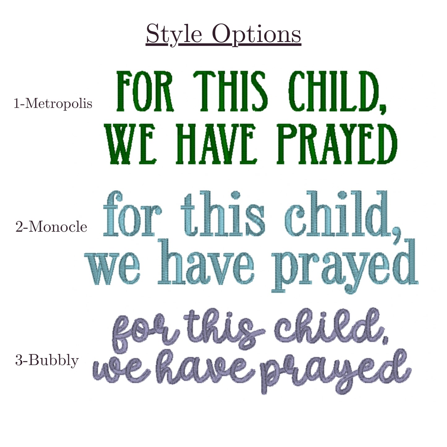For this child, we have prayed Burp Cloth