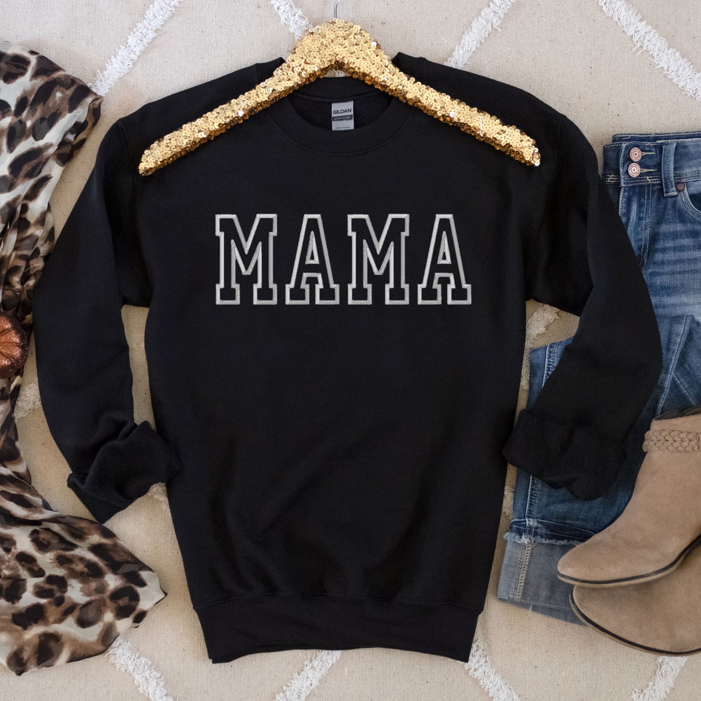 Mama Block Letter Sweatshirt