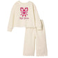 Candy Cane Bow Scalloped Two-Piece Sweat Set