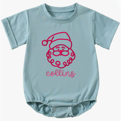 Santa Short-Sleeve Bubble Romper