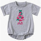 Bow Christmas Tree Short-Sleeve Bubble Romper