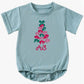 Bow Christmas Tree Short-Sleeve Bubble Romper
