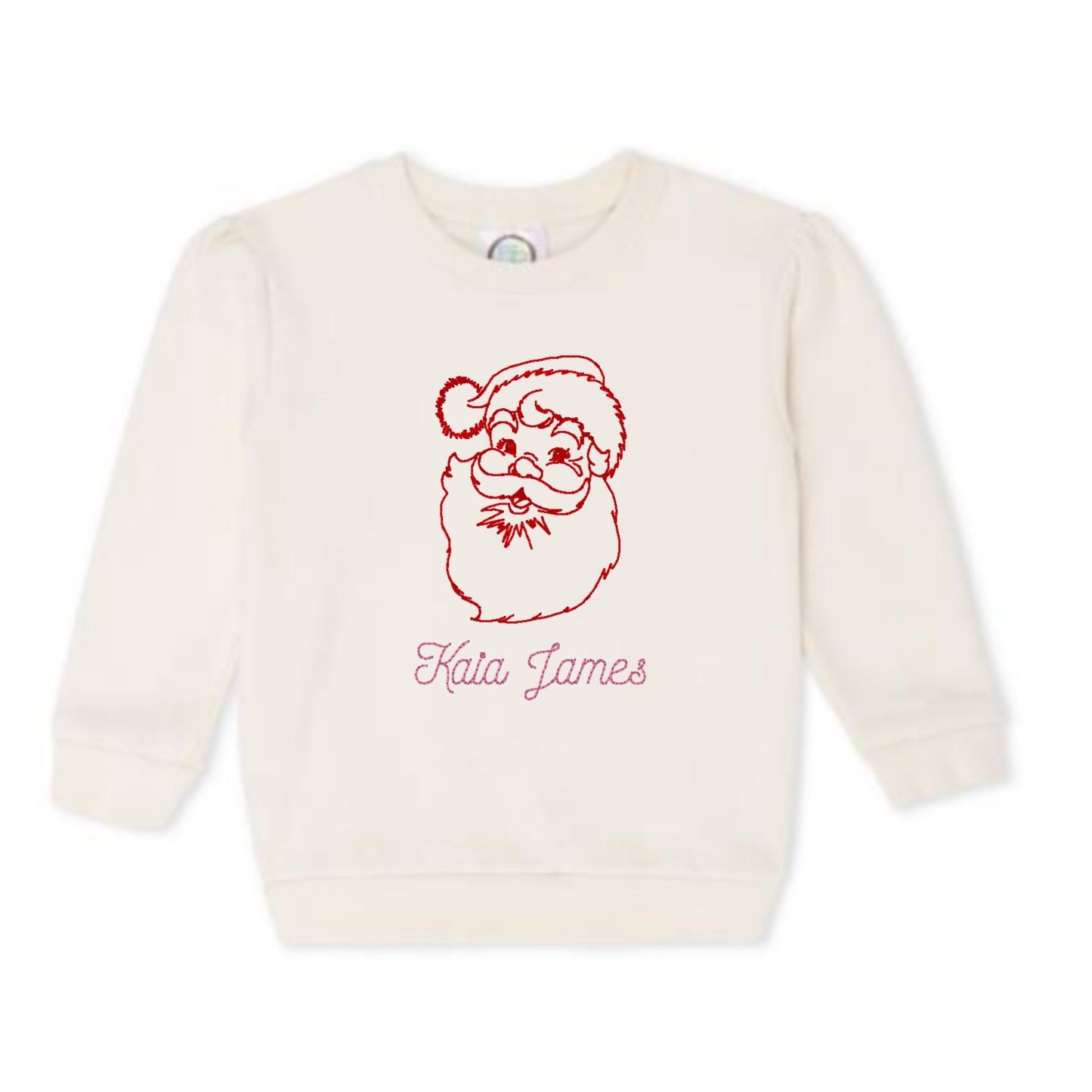 Vintage Santa Puff-Sleeve Sweatshirt
