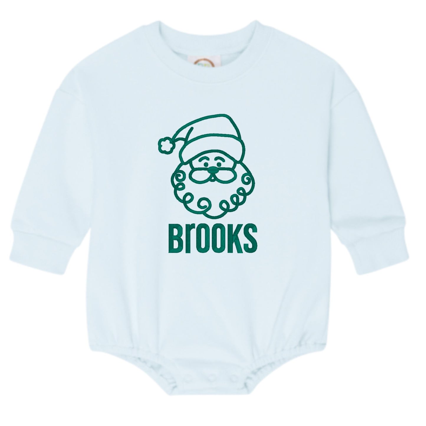 Santa Sweatshirt Bubble Romper