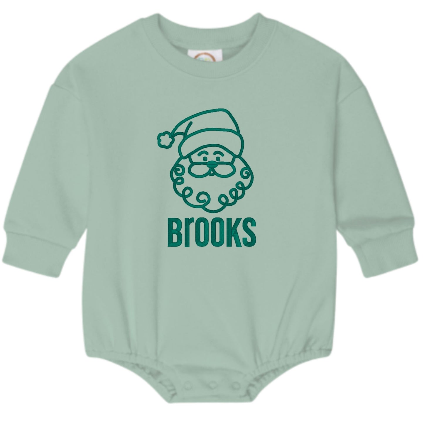 Santa Sweatshirt Bubble Romper