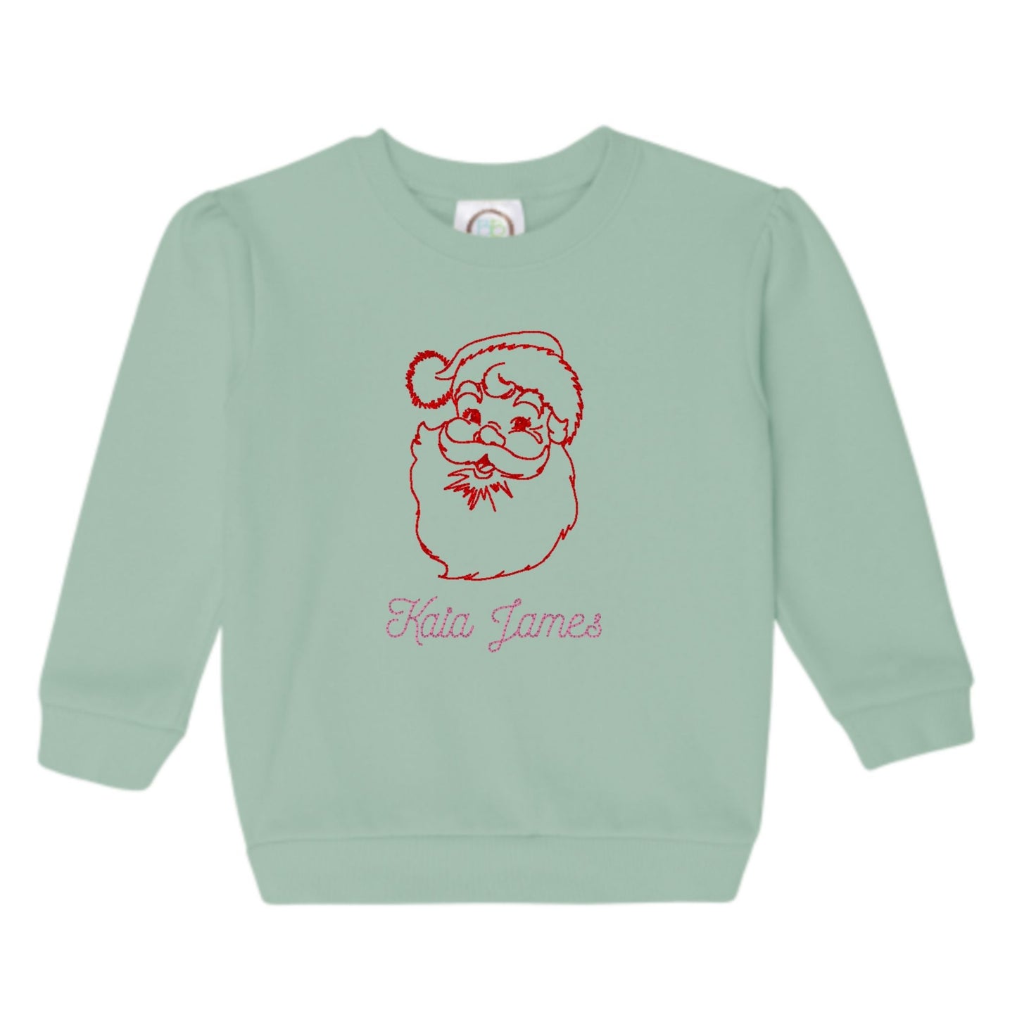 Vintage Santa Puff-Sleeve Sweatshirt