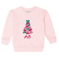 Bow Christmas Tree Puff-Sleeve Sweatshirt