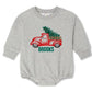 Truck with a Tree Christmas Sweatshirt Bubble Romper
