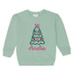 Christmas Tree with Bows Puff-Sleeve Sweatshirt