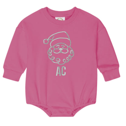 Santa Sweatshirt Bubble Romper