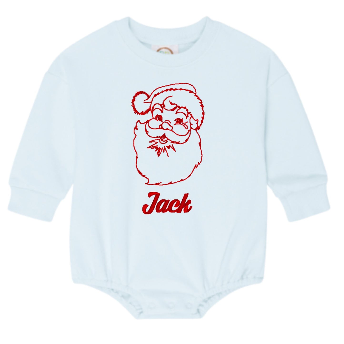 Vintage Santa Sweatshirt Bubble Romper