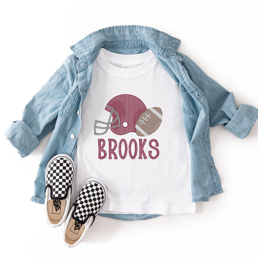 Helmet and Football Toddler T-Shirt