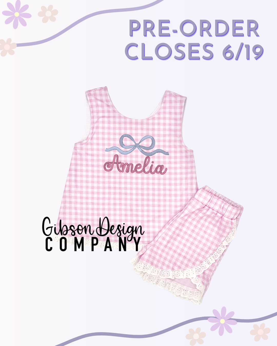 PO: Pink Gingham Short Sets - Closes June 19 at 11:59PM