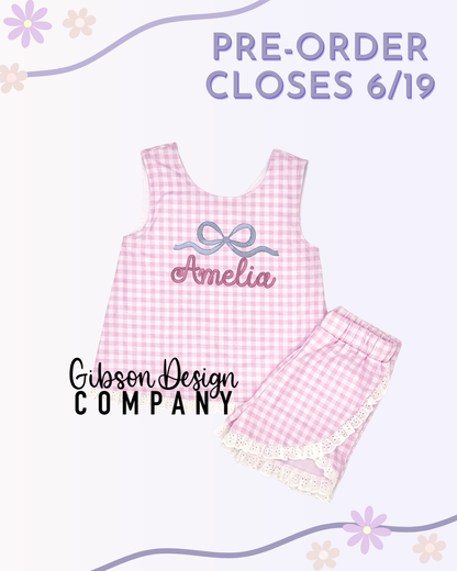 PO: Pink Gingham Short Sets - Closes June 19 at 11:59PM