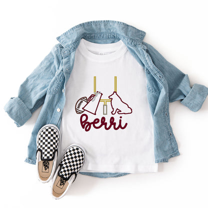 Maroon with a Bow Toddler T-Shirt