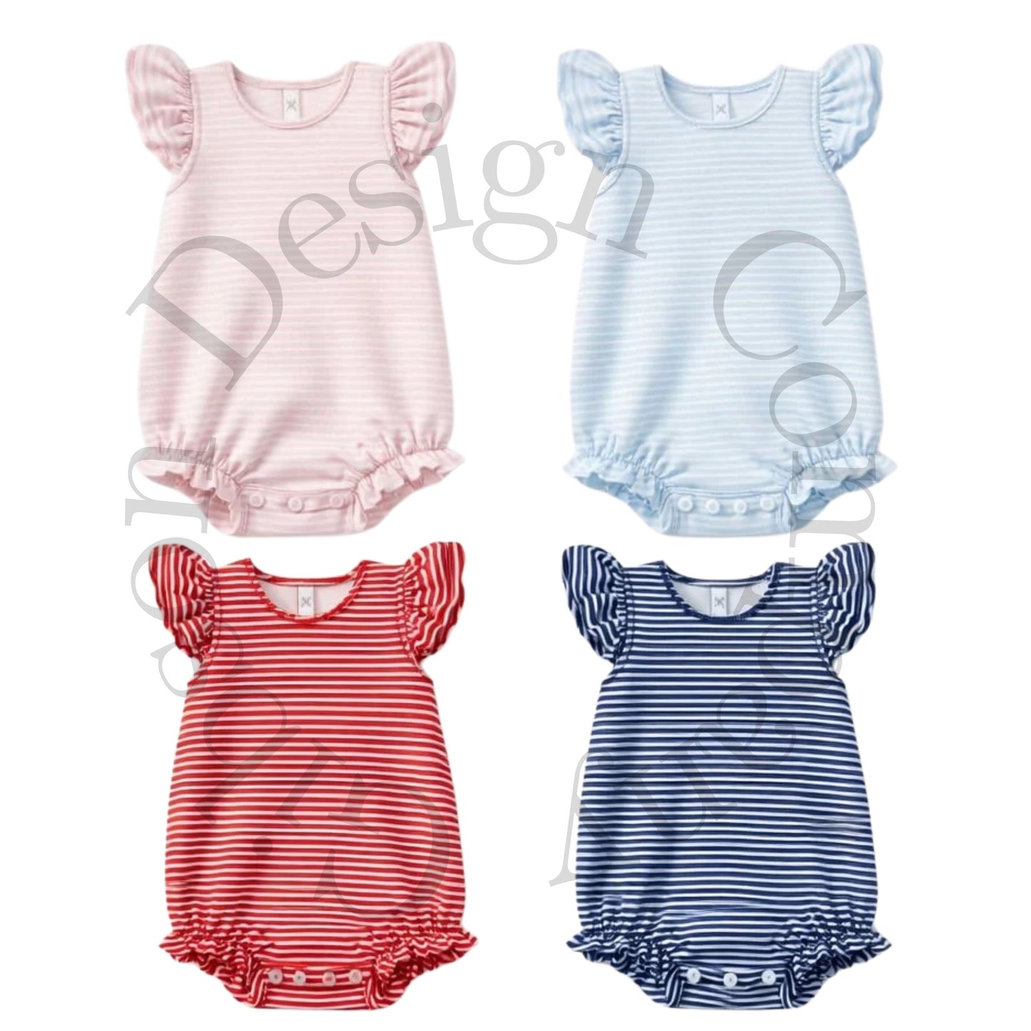 PO: Striped Flutter Sleeve Bubble - Closes March 20 Noon