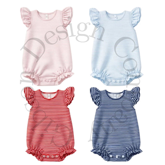 PO: Striped Flutter Sleeve Bubble - Closes March 20 Noon