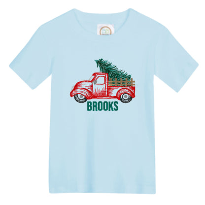 Truck with Christmas Tree T-Shirt