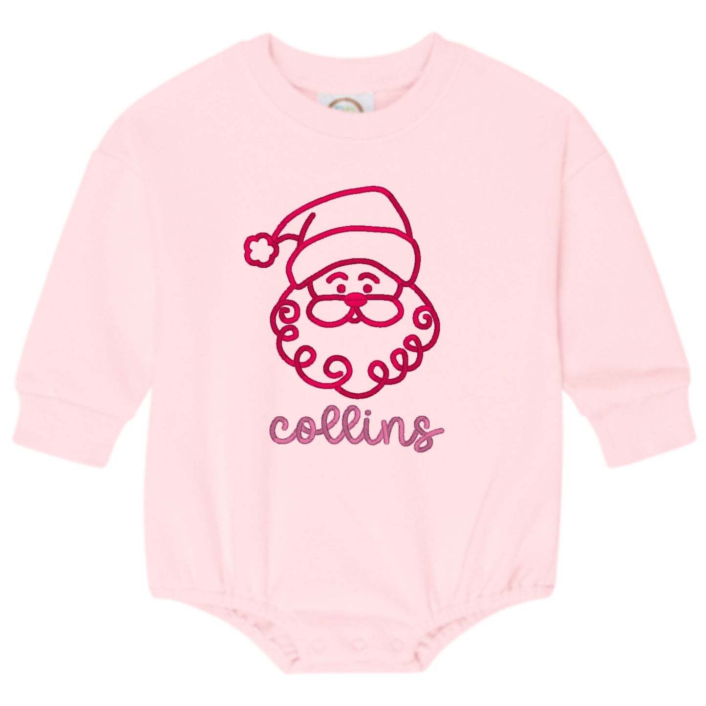 Santa Sweatshirt Bubble Romper