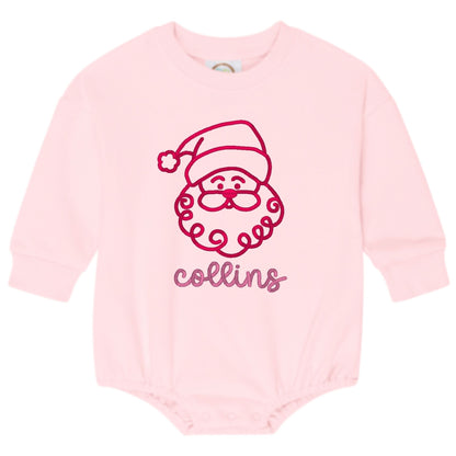 Santa Sweatshirt Bubble Romper