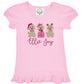 Christmas Puppy Trio Ruffle Sleeve T-Shirt