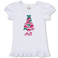 Bow Christmas Tree Ruffle Sleeve T-Shirt