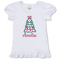 Christmas Tree with Bows Ruffle Sleeve T-Shirt