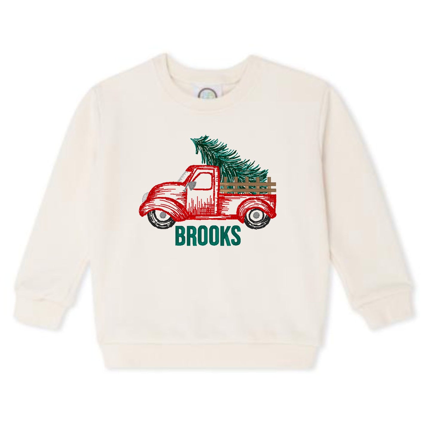 Truck with Christmas Tree Toddler Sweatshirt