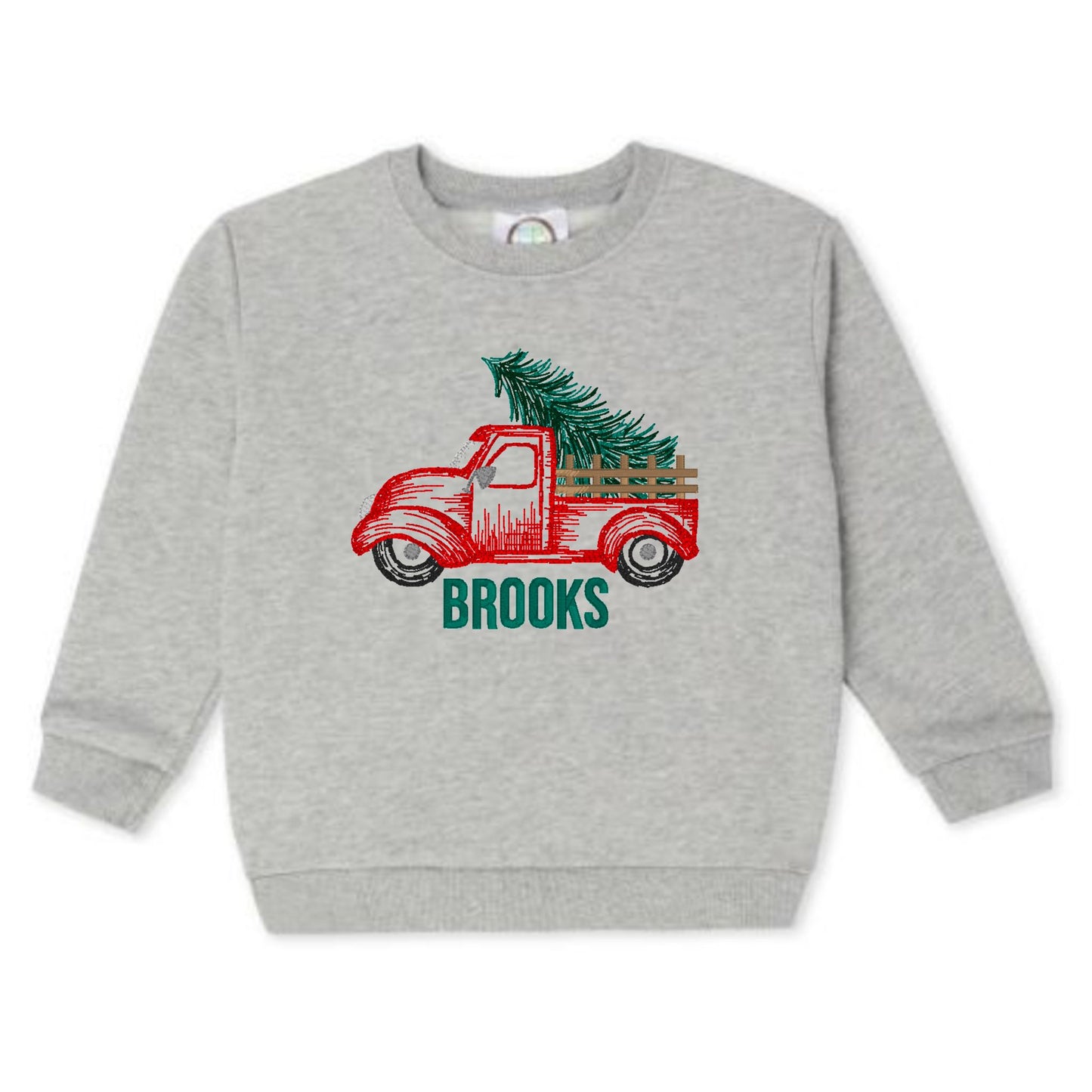 Truck with Christmas Tree Toddler Sweatshirt