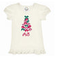 Bow Christmas Tree Ruffle Sleeve T-Shirt