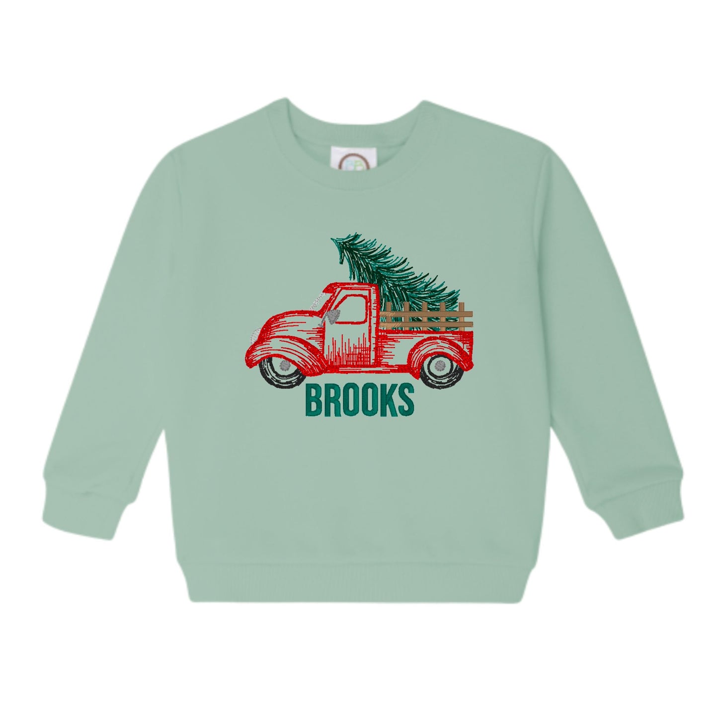 Truck with Christmas Tree Toddler Sweatshirt