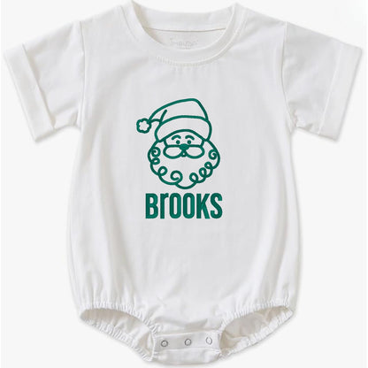 Santa Short-Sleeve Bubble Romper