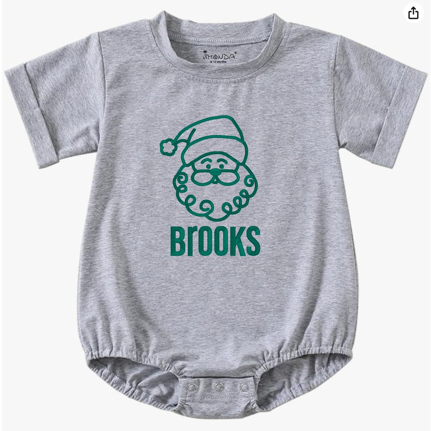 Santa Short-Sleeve Bubble Romper