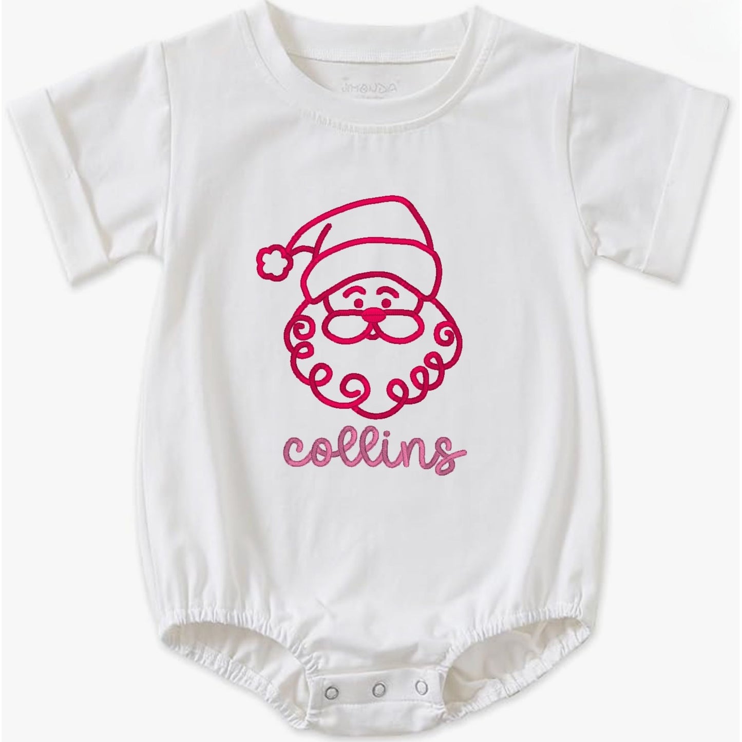 Santa Short-Sleeve Bubble Romper