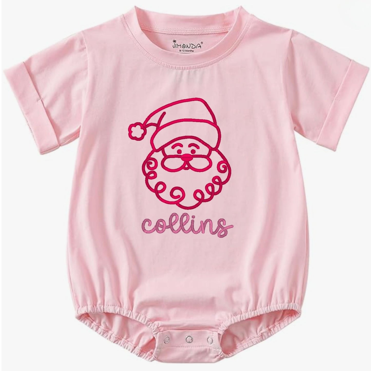 Santa Short-Sleeve Bubble Romper