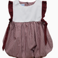 Maroon with Bow Football Bubble Romper