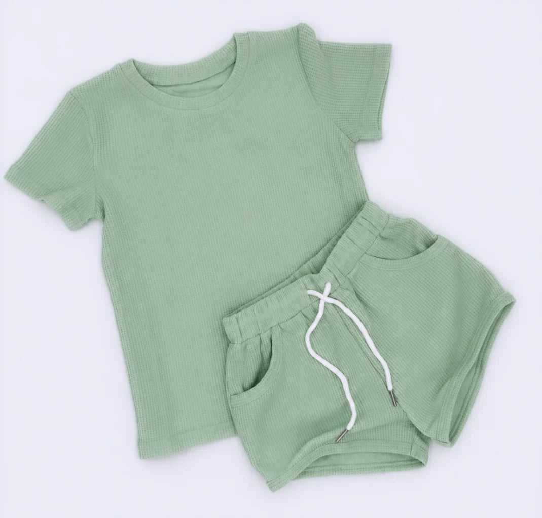 PO: Sibling Matching Waffle Knit Short Sets - Closes June 19 at 11:59PM