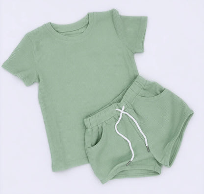 PO: Sibling Matching Waffle Knit Short Sets - Closes June 19 at 11:59PM